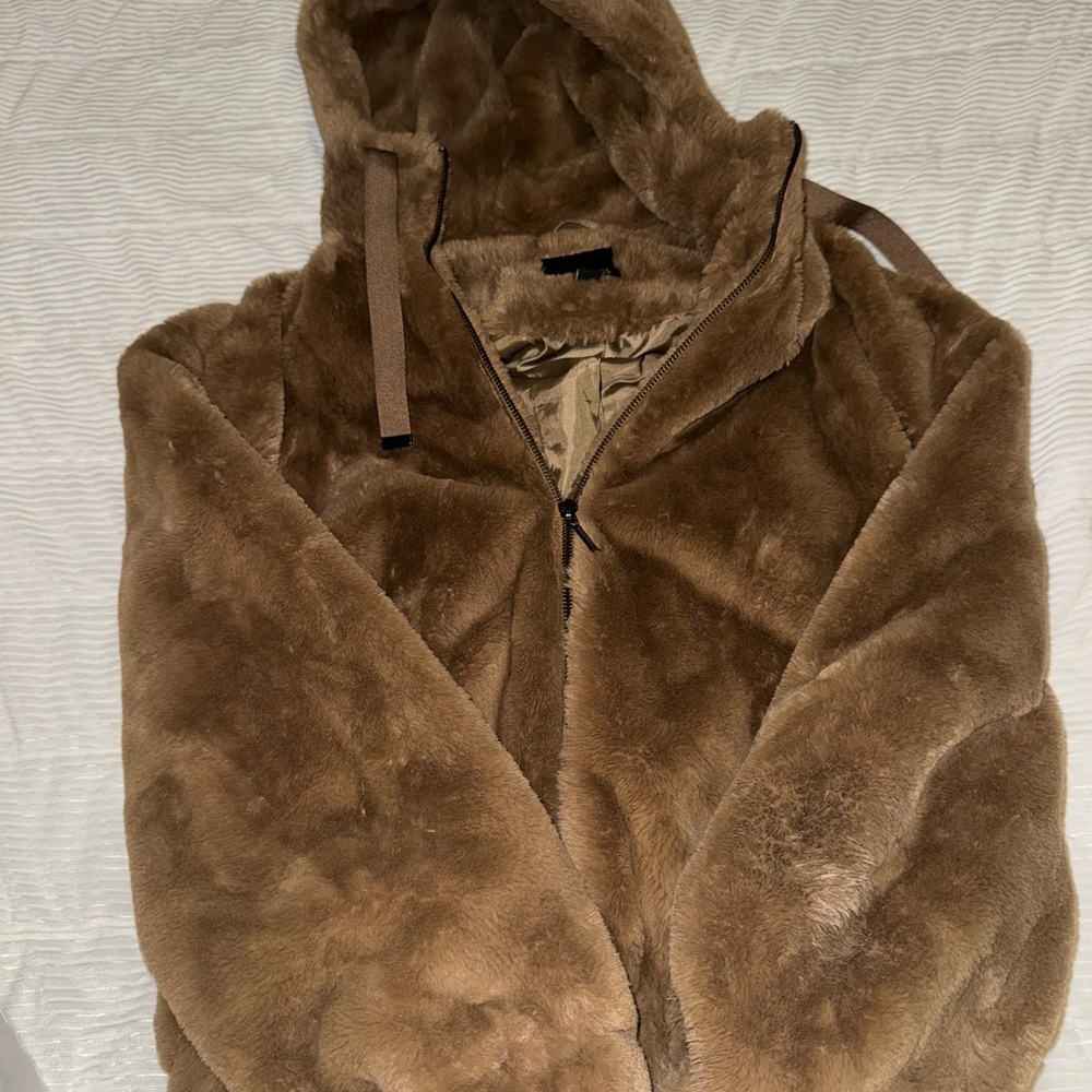 Cozy Brown Faux Fur Hoodie